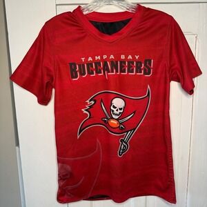 NFL Tampa Bay Buccaneers Size Youth Medium Red Black Reversible Football Jersey
